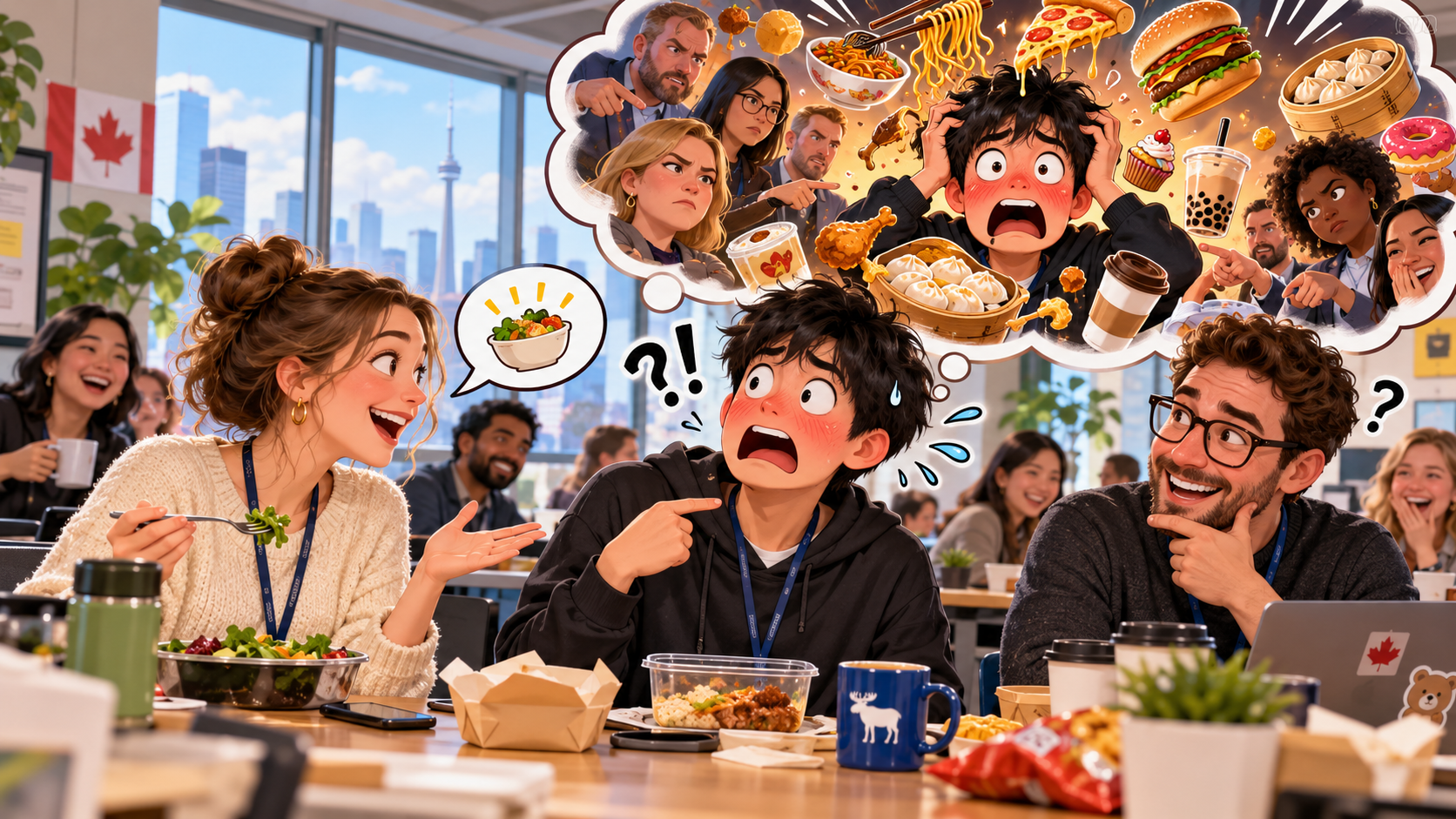 美剧说英语:speaking of - 加拿大办公室里,同事突然说“speaking of lunch”,我以为他嫌我一直在聊吃的……