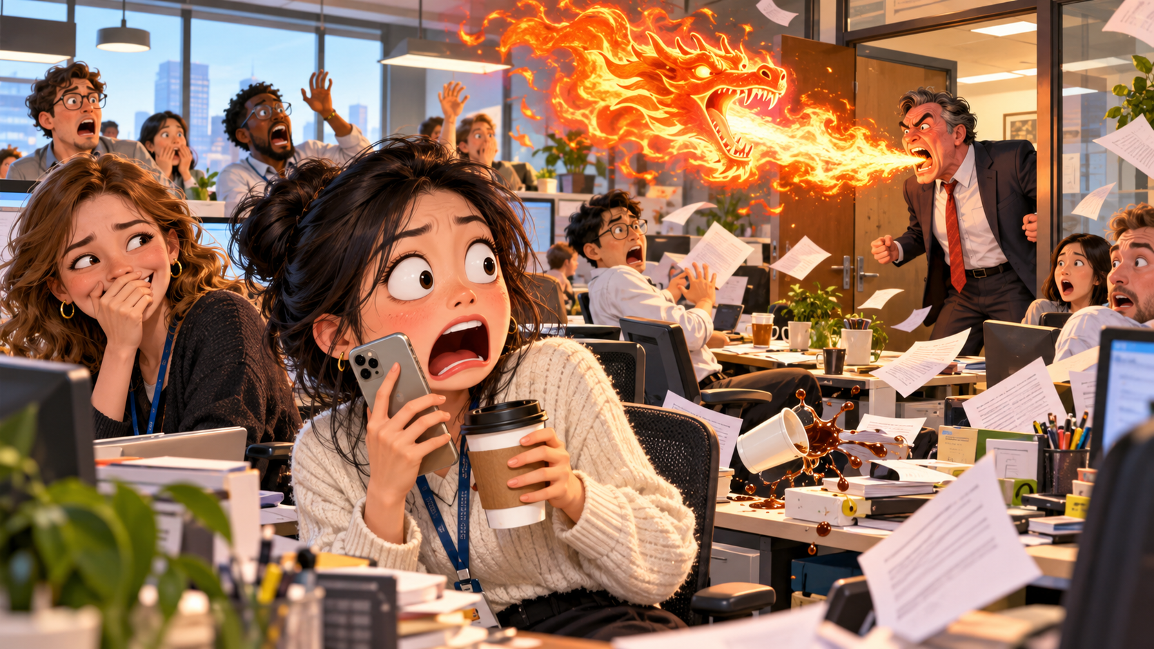 美剧学英语：spit fire - 加拿大办公室同事说老板在“spit fire”，我第一反应是：要不要叫消防员？