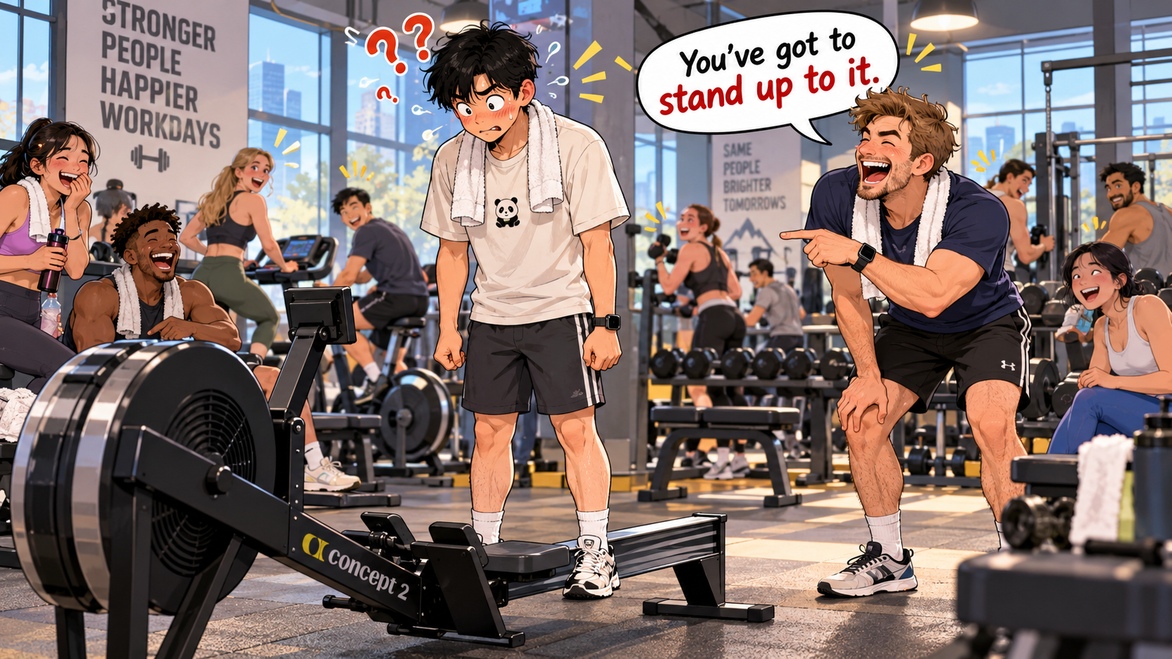 美剧说英语:stand up to - 加拿大健身房里同事说“stand up to it”,我真站起来了……