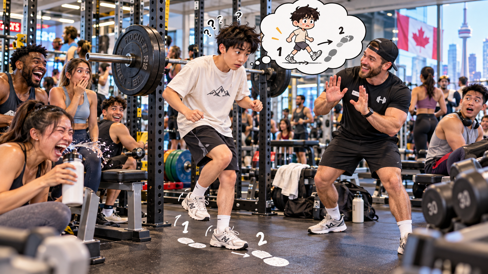 美剧说英语：step by step - 加拿大健身房教练说“step by step”，我低头认真数了半天脚步……