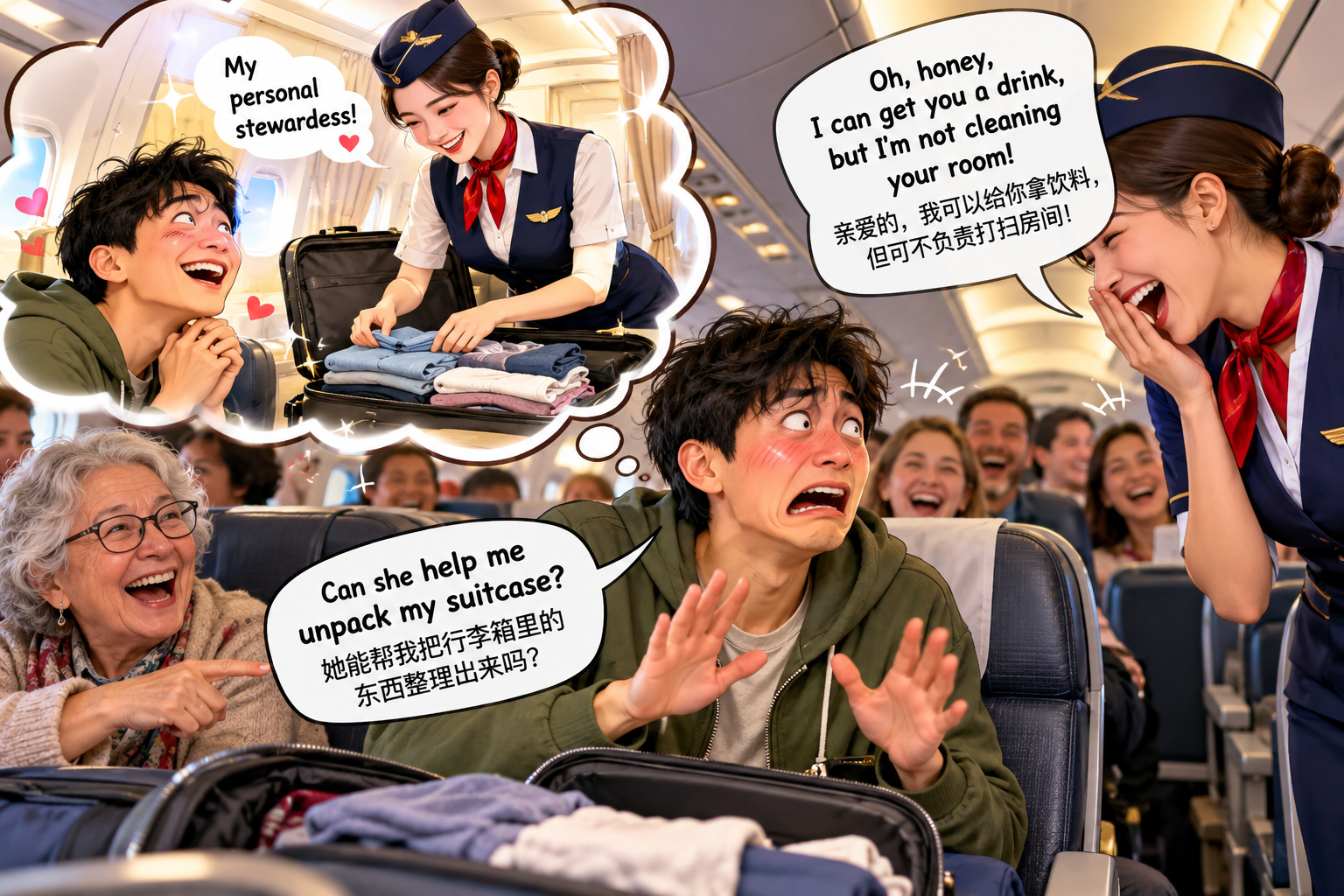 美剧说英语:stewardess - 加拿大机场登机时,我把空姐当成了私人女管家,差点问她能不能帮我收拾房间……