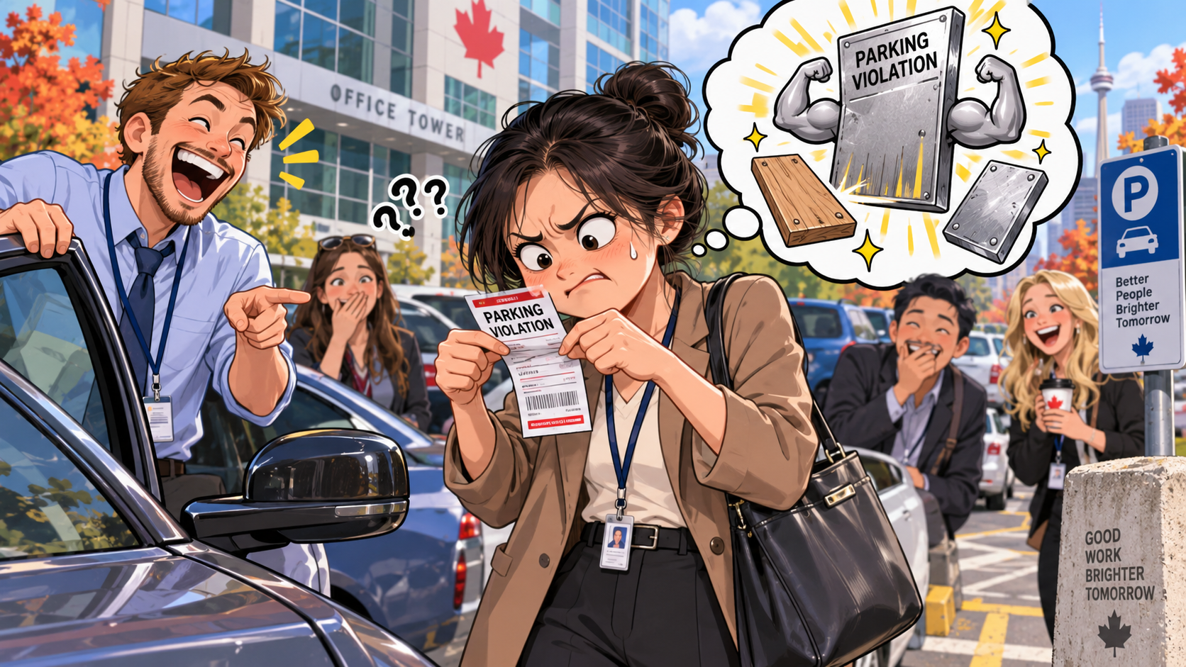 美剧学英语:stiff - 加拿大停车场同事说“stiff fine”,我居然捏了捏罚单硬不硬……