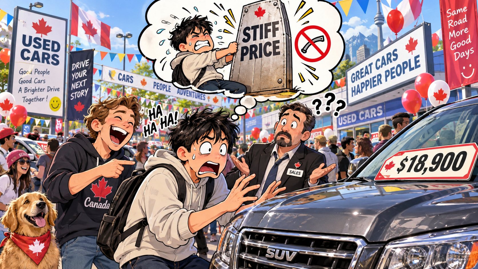 美剧学英语:stiff price - 加拿大二手车行:朋友说“stiff price”,我以为这价格硬得不能砍……