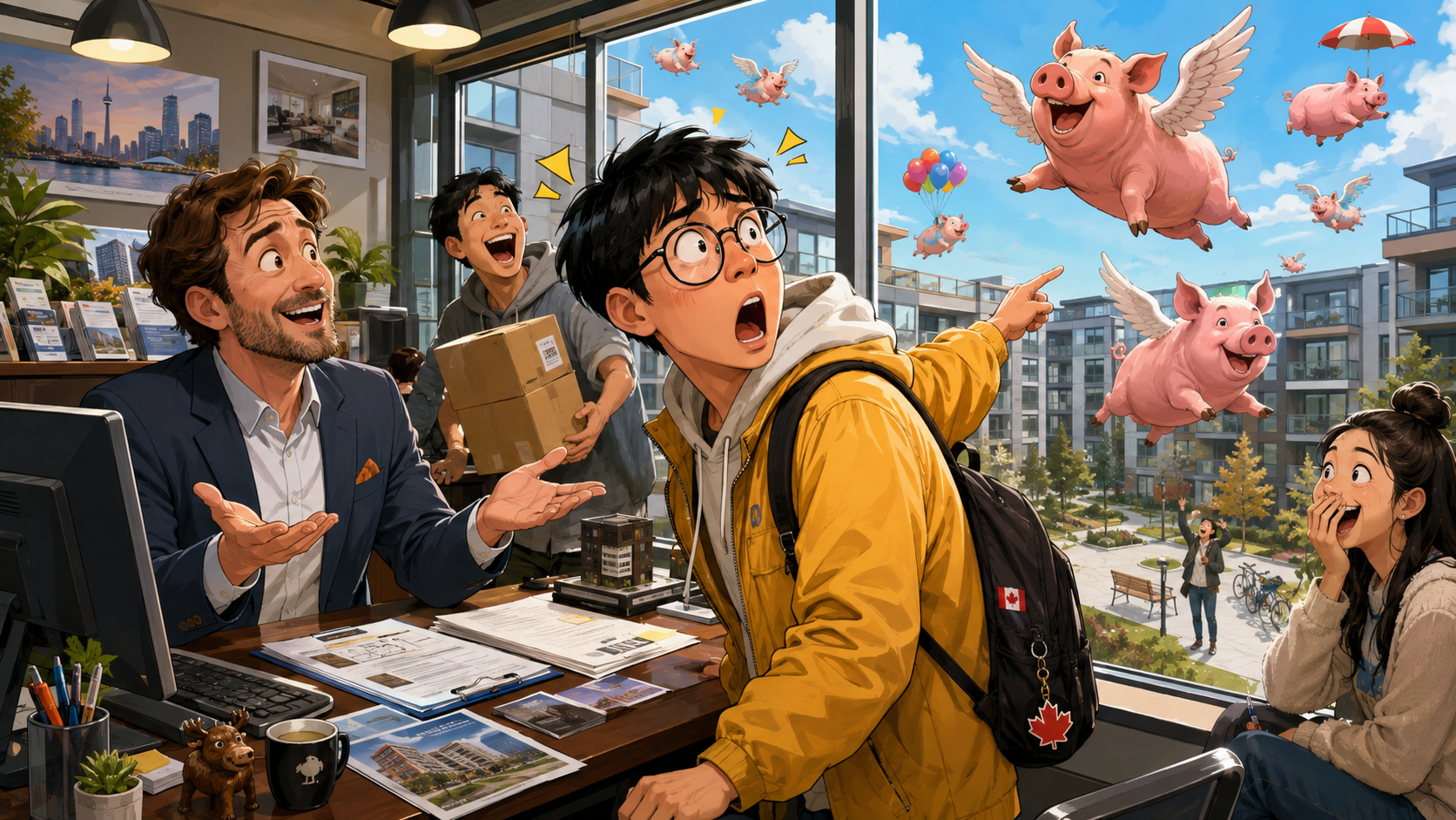 美剧学英语:加拿大公寓续租时房东说“when pigs fly”,我居然跑到窗边看猪飞没飞…… - 加拿大公寓续租时房东说“when pigs fly”,我居然跑到窗边看猪飞没飞……