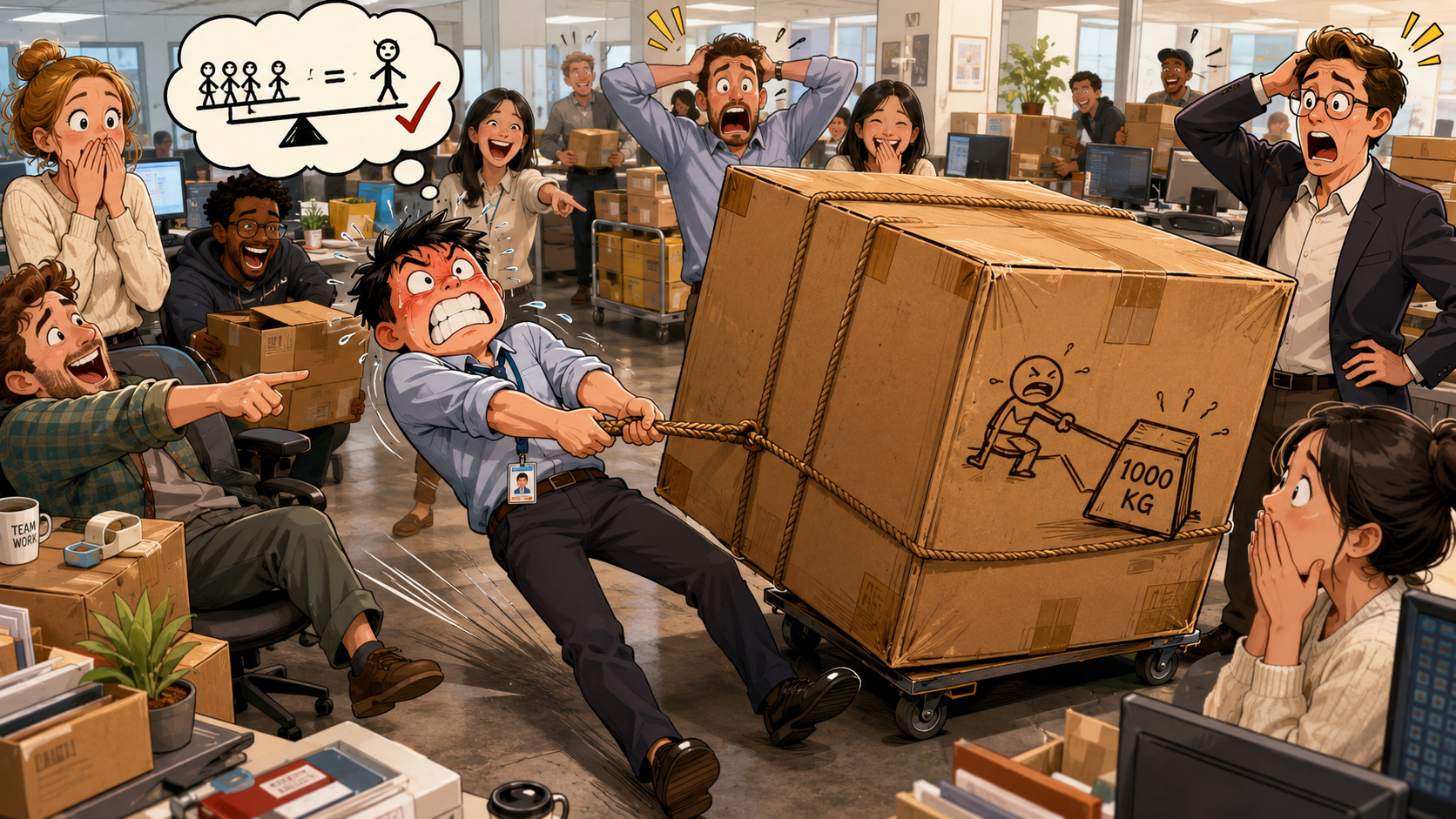 美剧学英语：加拿大办公室搬家，同事说“pull your weight”，我真去找最重的箱子了…… - 加拿大办公室搬家，同事说“pull your weight”，我真去找最重的箱子了……