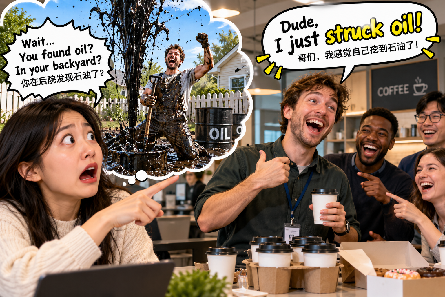 美剧说英语:strike oil - 加拿大同事说自己“strike oil”了,我差点问他是不是要去挖石油……