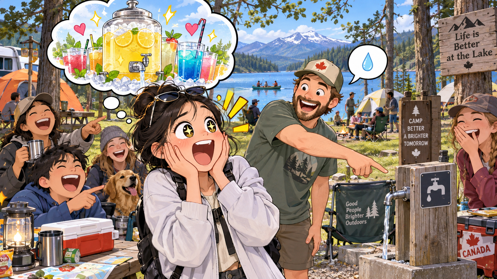 美剧学英语：sweet water - 加拿大露营地看到“sweet water”，我还以为营地免费供应糖水……