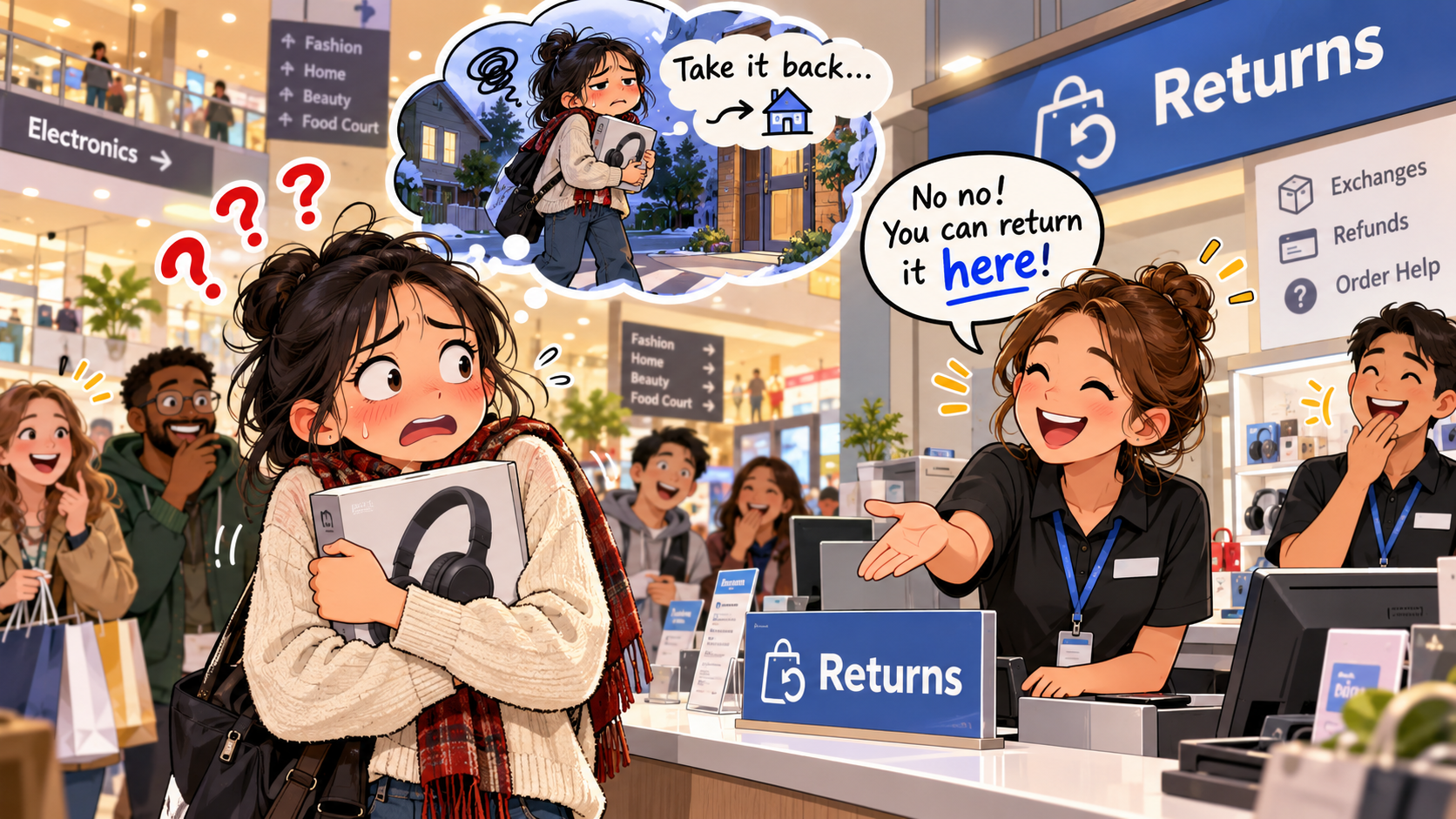 美剧说英语：take back - 加拿大商场退货时，店员一句“take it back”，我差点把东西又抱回家