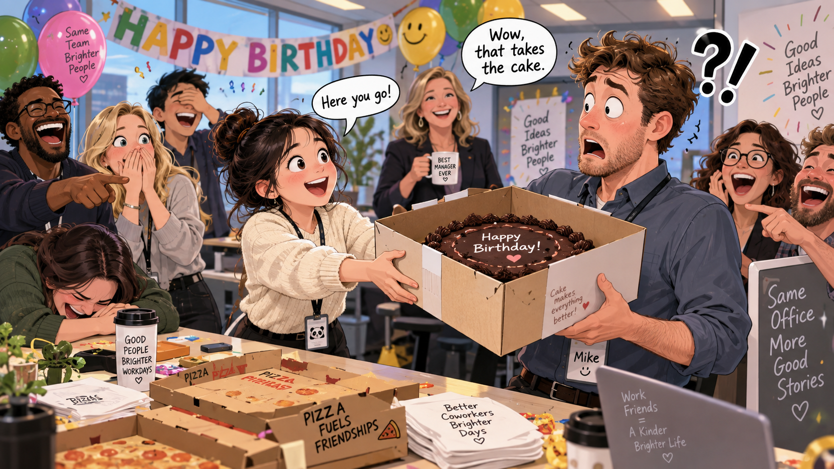 美剧学英语:take the cake - 加拿大办公室同事说“take the cake”,我真的把蛋糕端走了……