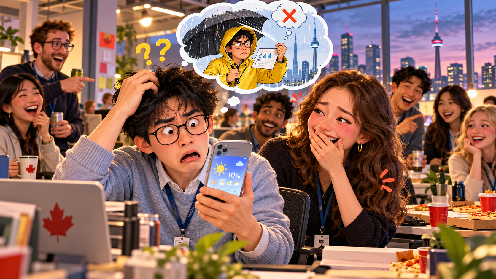美剧学英语：take the rain check - 加拿大同事说“take a rain check”，我真的去看天气预报了……