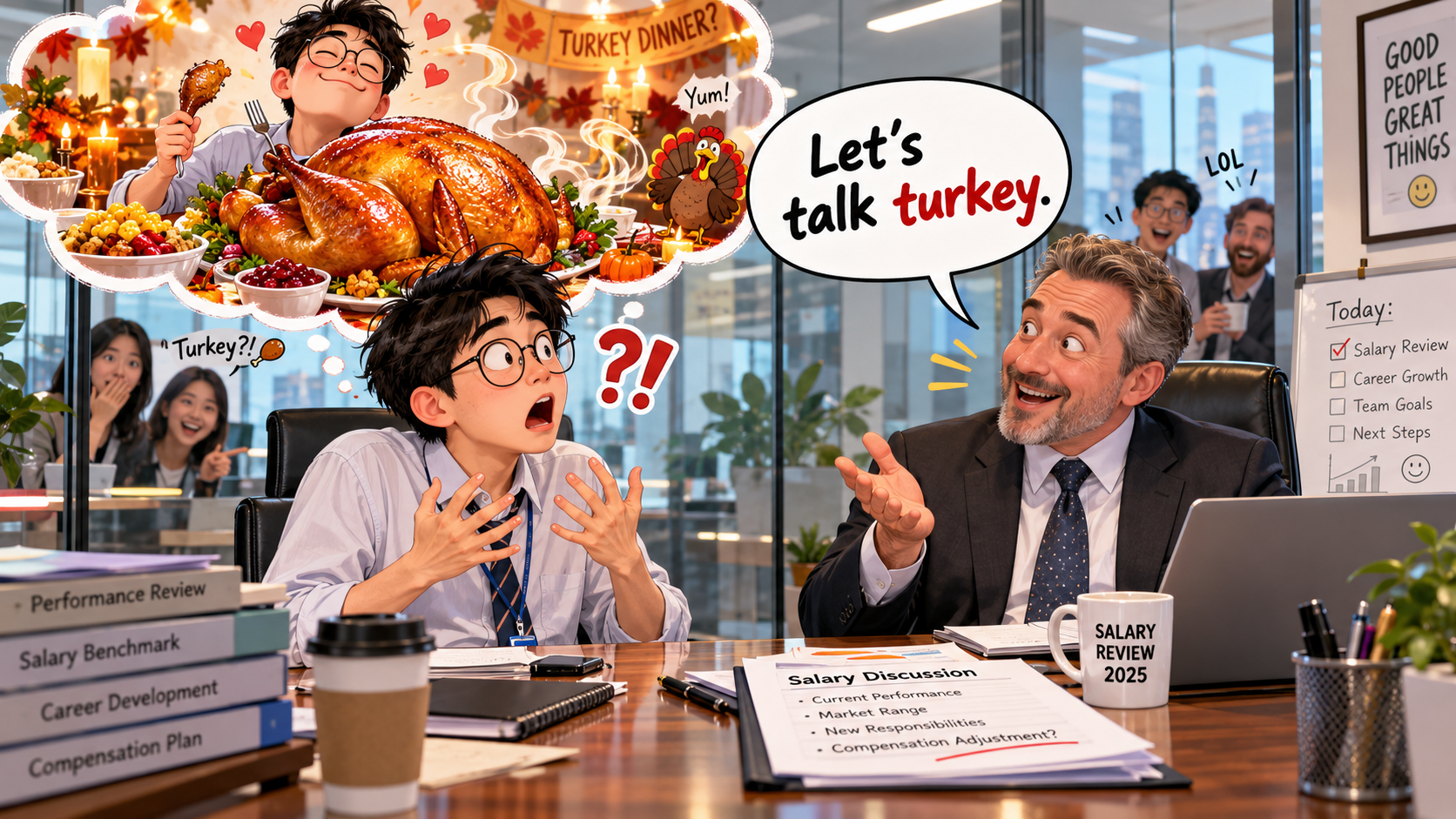 美剧说英语：talk turkey - 加拿大办公室谈加薪，老板说“talk turkey”，我差点给他推荐烤火鸡……