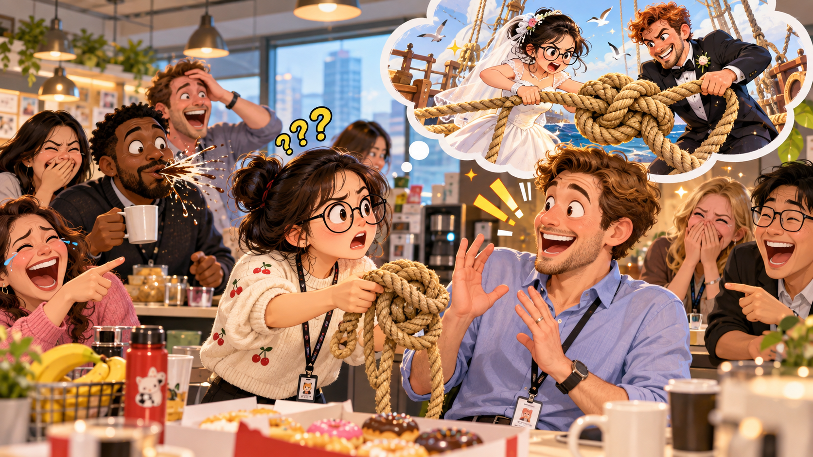 美剧学英语：tie the knot - 加拿大同事说“tie the knot”，我真的问他要不要借绳子……