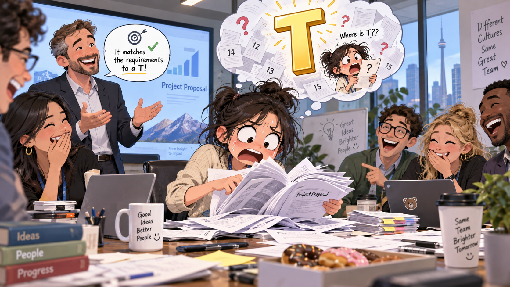 美剧学英语:to a T - 加拿大办公室里,老板说我的方案“to a T”,我赶紧翻文件找那个T……
