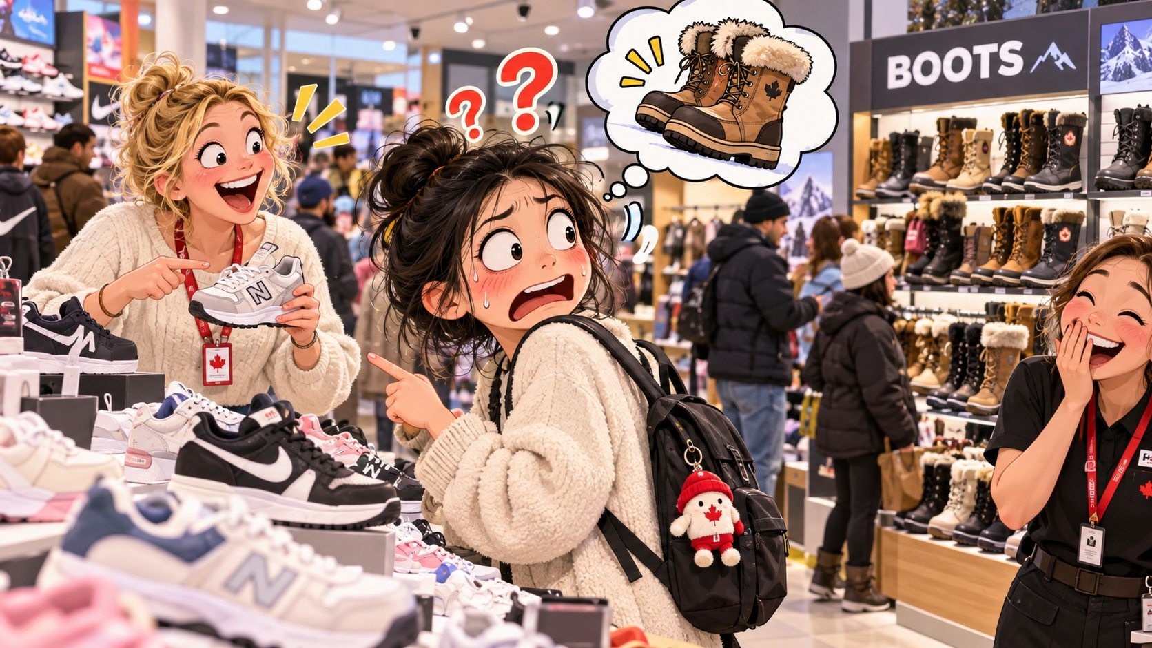 美剧说英语：to boot - 加拿大鞋店里，同事说“便宜还耐穿，to boot”，我低头开始找靴子……