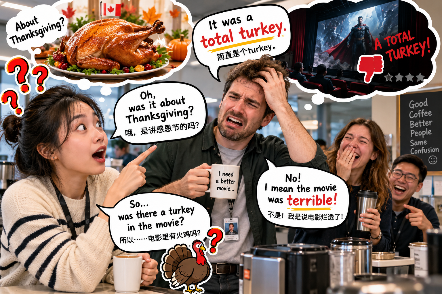 美剧说英语：turkey - 加拿大同事说周末看的电影是“turkey”，我差点给他推荐火鸡食谱……