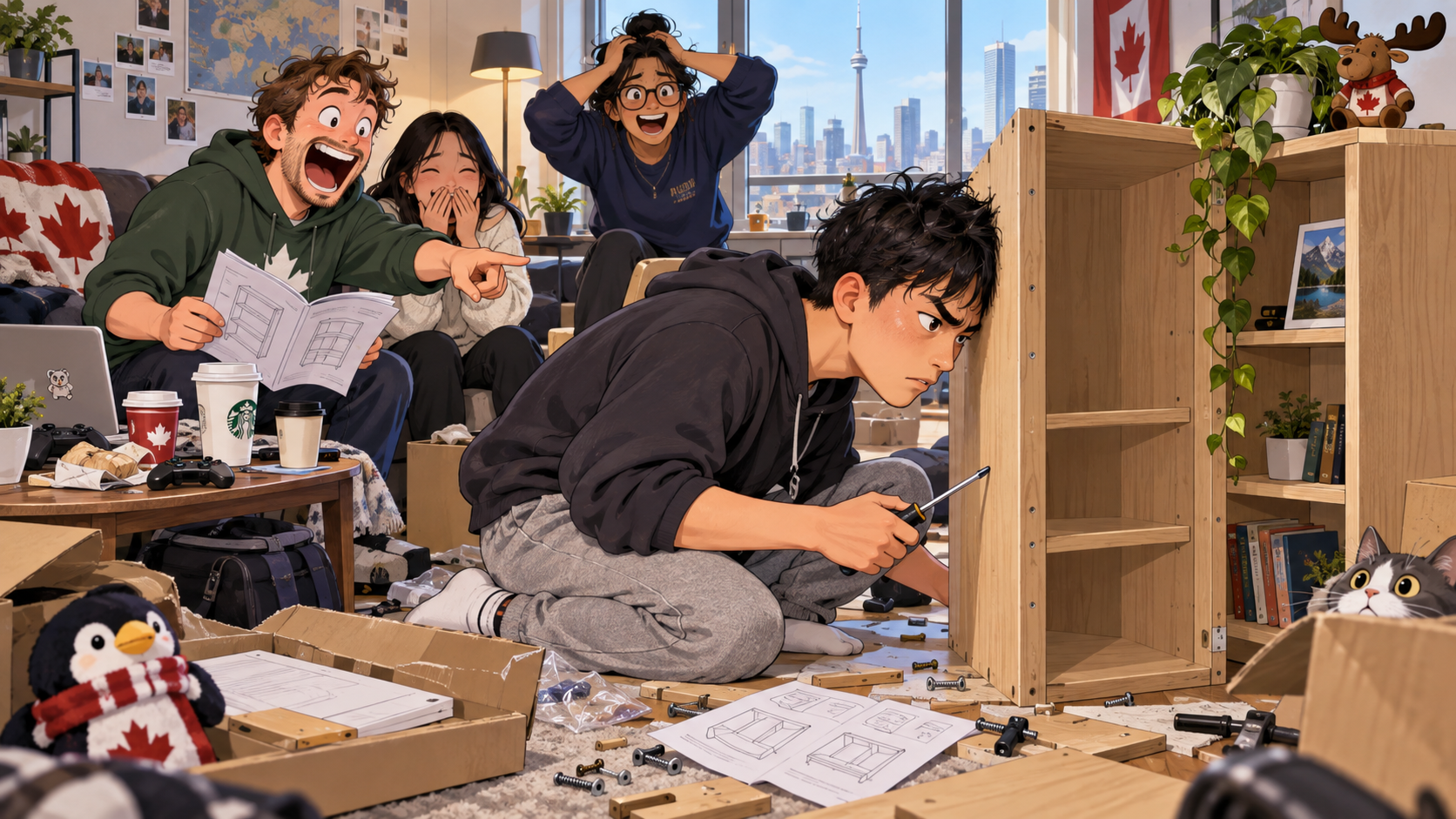 美剧学英语：use one's head - 加拿大IKEA装家具，室友喊“Use your head”，我真把头顶了上去……