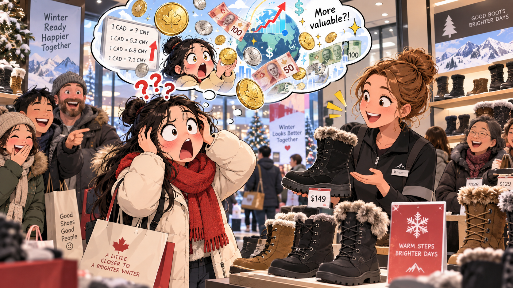 美剧学英语：value for money - 加拿大买冬靴，店员说“value for money”，我怎么聊起汇率了……