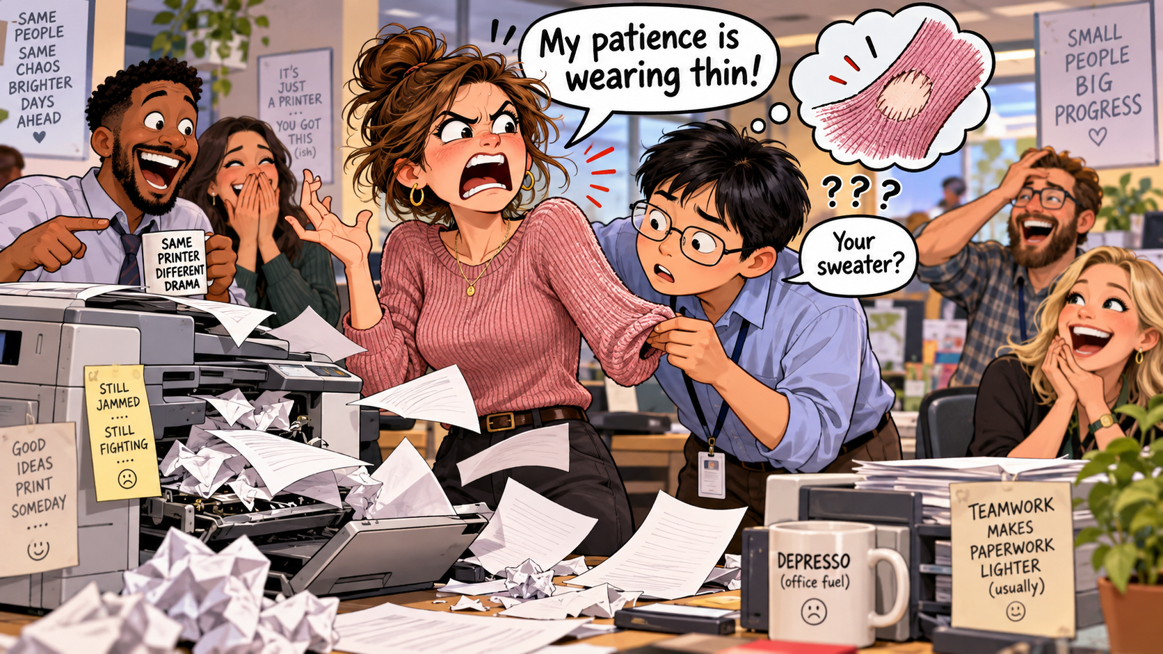 美剧学英语：wear thin - 加拿大办公室同事说“My patience is wearing thin”，我低头看了她的毛衣……