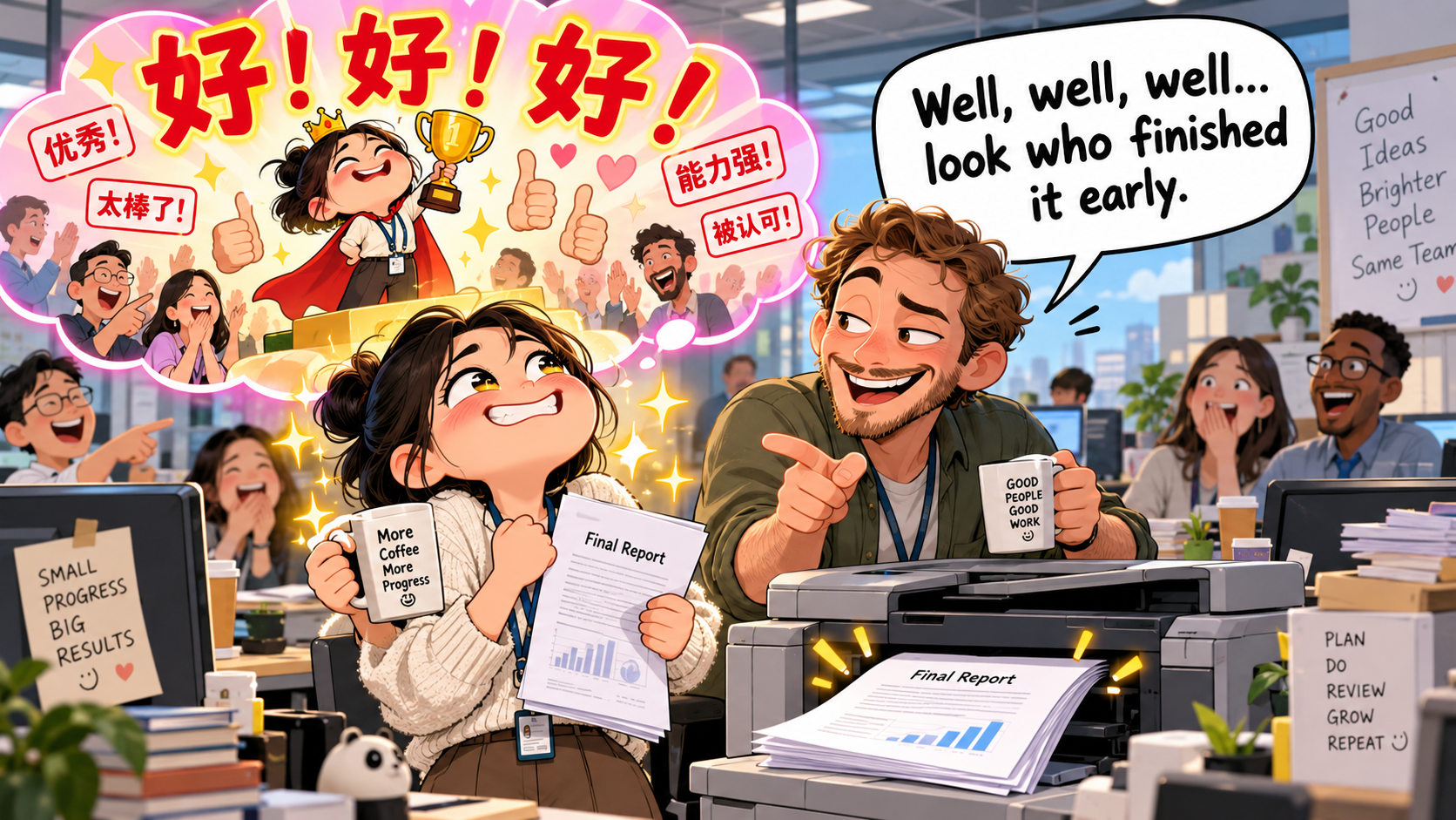 美剧学英语：well well well - 加拿大办公室同事说“well, well, well”，我还以为他在夸我“好好好”……