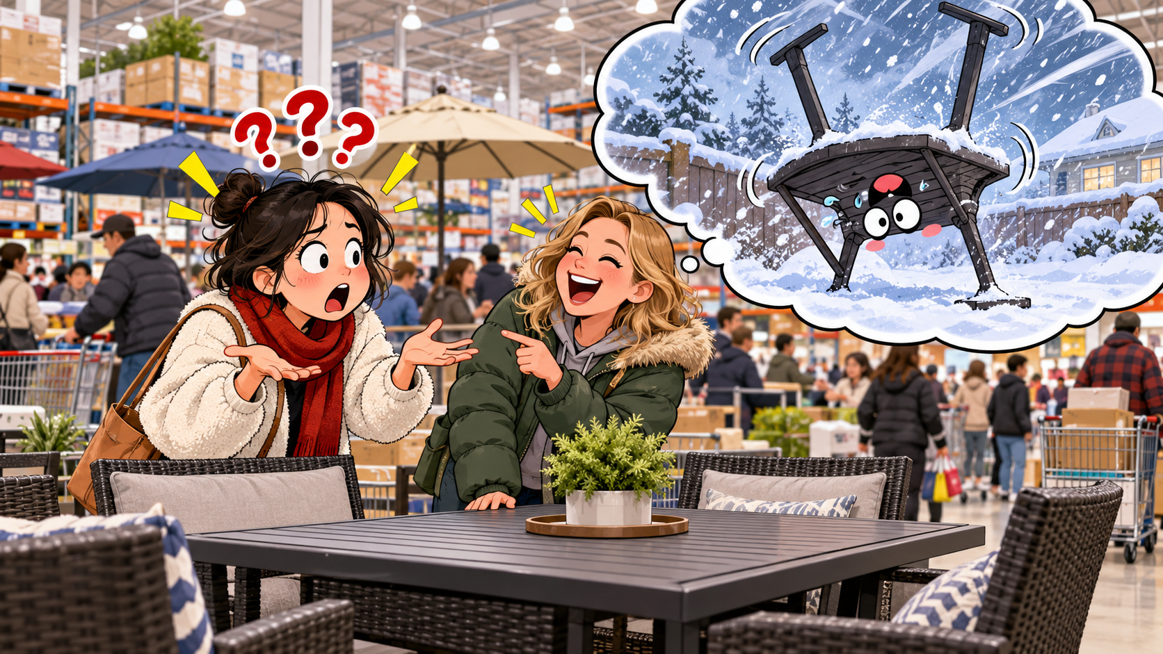 美剧学英语:withstand - 加拿大Costco买户外桌,同事说它能“withstand winter”,我脑子里直接出现了倒立……