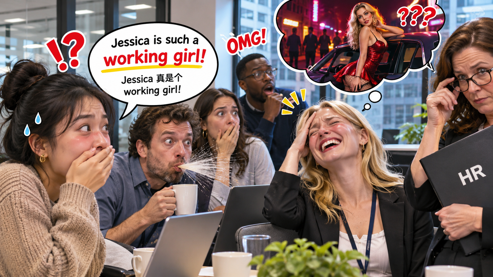 美剧说英语：working girl - 加拿大办公室夸女同事是“working girl”，HR听完把我叫进了会议室……