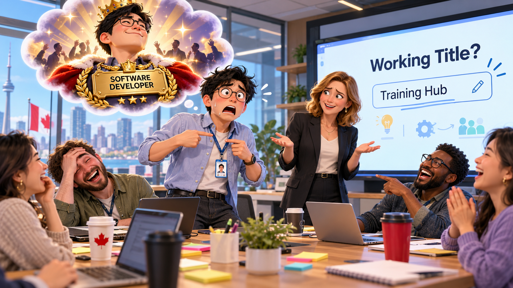 美剧说英语:working title - 加拿大办公室开会,同事说项目有个“working title”,我差点把自己的职位报上去……