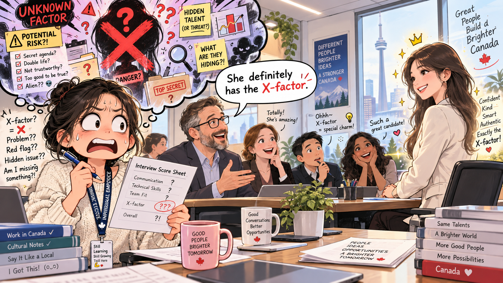 美剧学英语：X-factor - 加拿大办公室面试，同事说她有“X-factor”，我差点把候选人淘汰了