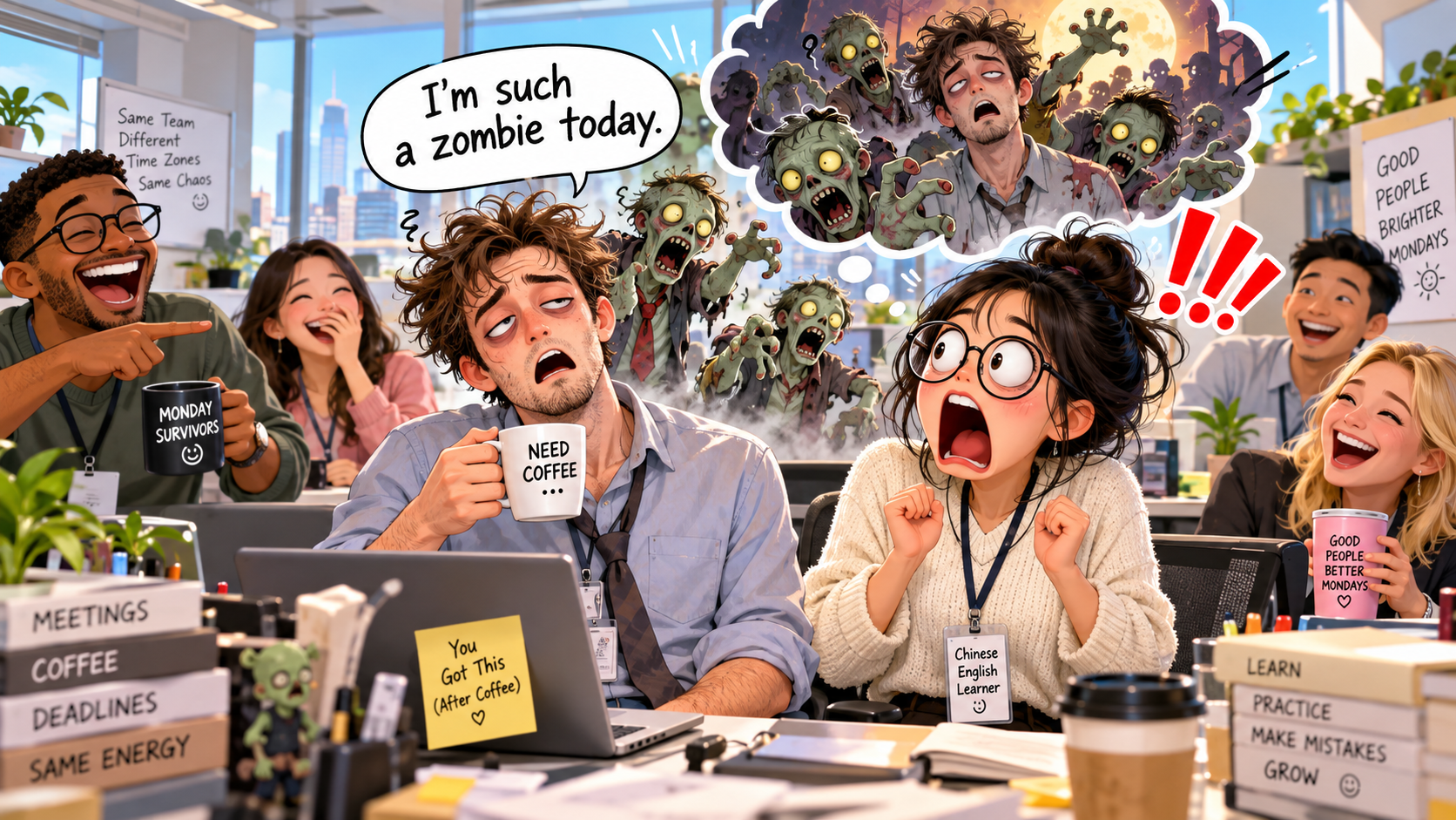美剧学英语:zombie - 加拿大办公室同事说“我今天像个zombie”,我下意识问:你昨晚看到僵尸了?
