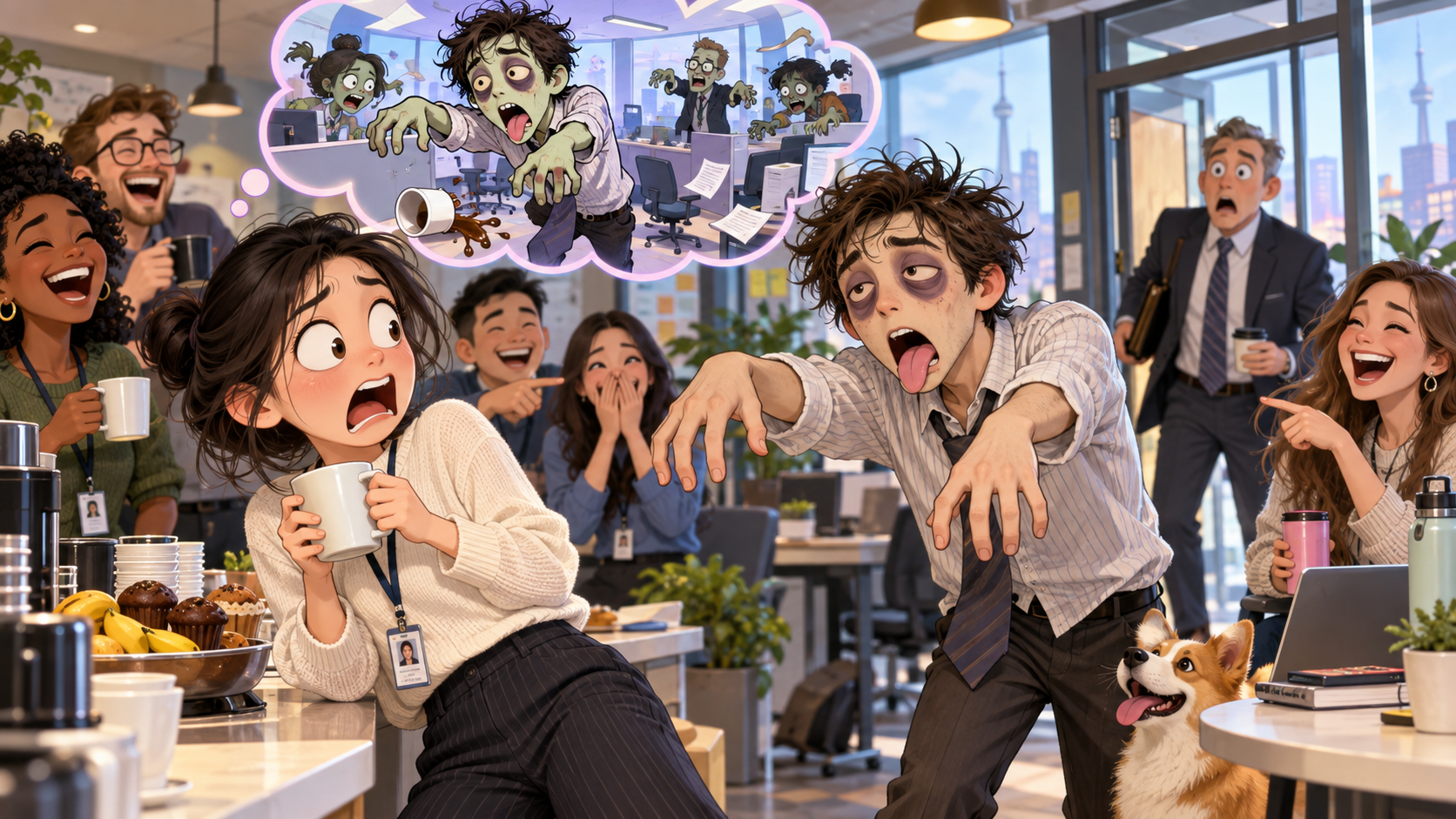 美剧学英语:zombie state - 加拿大办公室同事说“I'm in a zombie state”,我默默把椅子往后挪了半米……